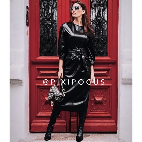 zara faux leather shirt dress Zara | Dresses | Zara Faux Leather Dress